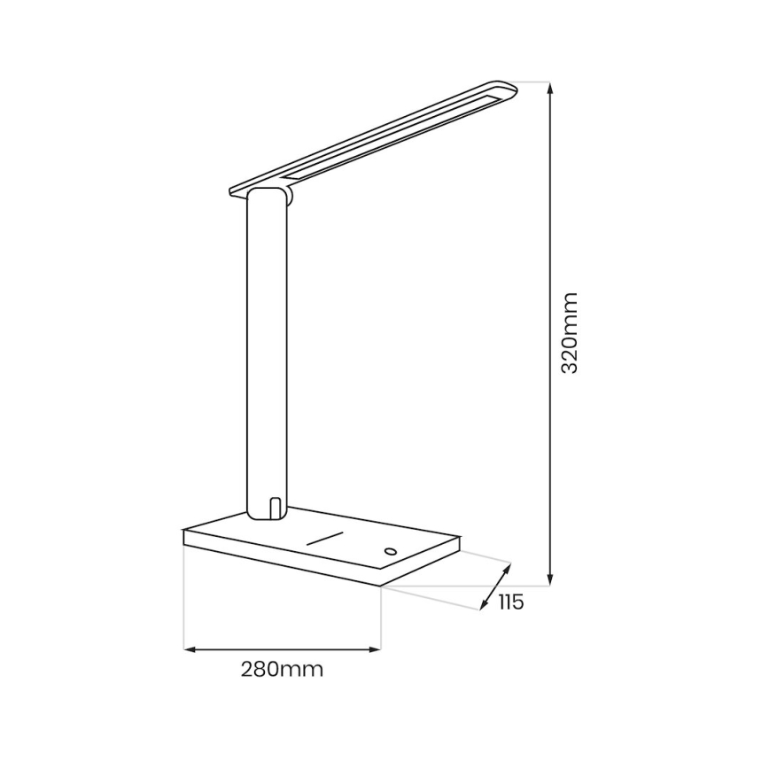 LED Prigušiva stolna lampa POST LED/5W/5V 3000-6500K crna