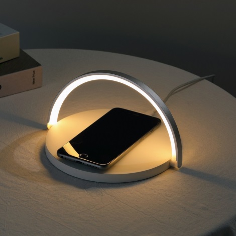 LED Prigušiva stolna lampa s bežičnim punjenjem LED/10W/USB-C
