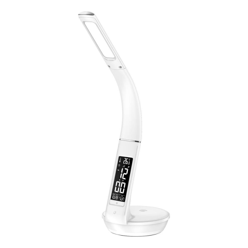 LED Prigušiva stolna lampa s bežičnim punjenjem Qi 5W i zaslonom LED/6W/230V 3000/4000/6000K bijela