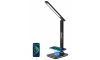 LED Prigušiva stolna lampa s bežičnim punjenjem QI i USB-om KINGFISHER LED/8,5W/230V crna