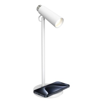 LED Prigušiva stolna lampa s bežičnim Qi punjenjem TIT LED/12W/230V bijela