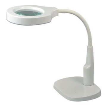 LED Prigušiva stolna lampa s bifokalnim povećalom LED/6W/230V 6000-7000K bijela