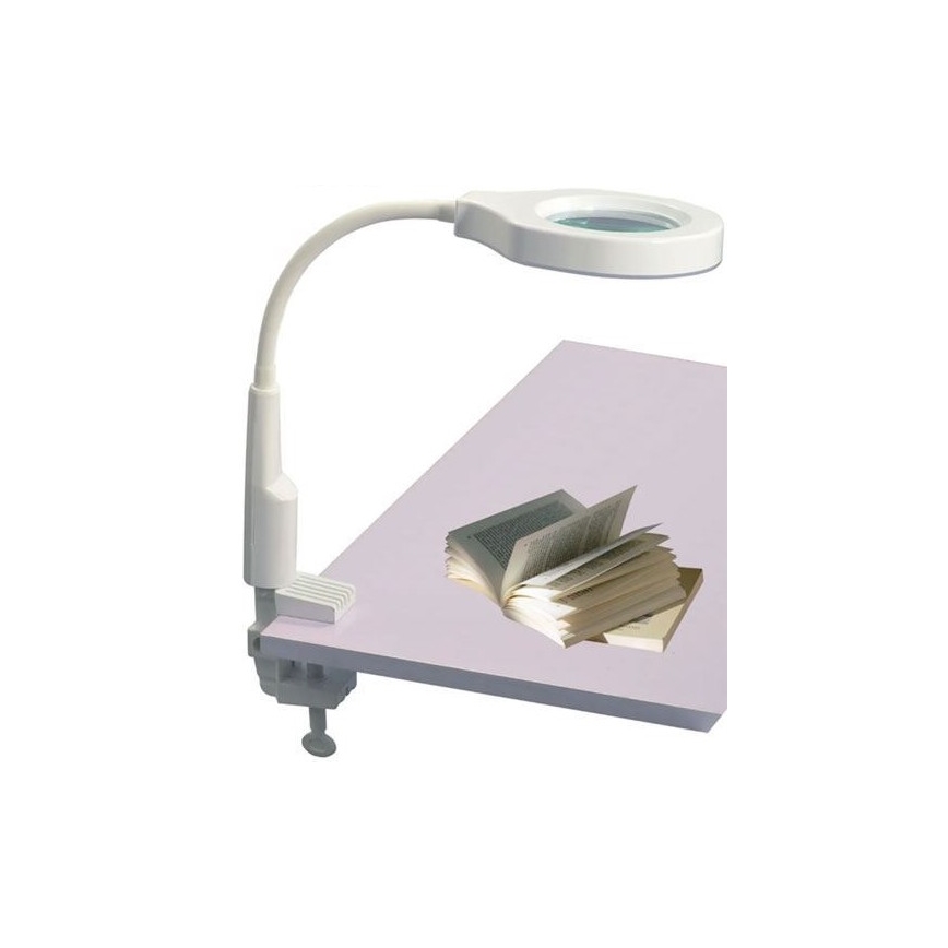 LED Prigušiva stolna lampa s bifokalnim povećalom LED/6W/230V 6000-7000K bijela