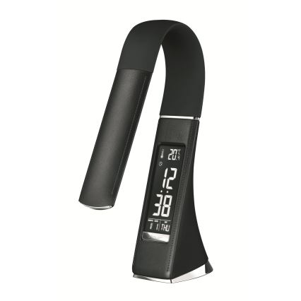 LED stolna lampa s dodirnim upravljanjem i zaslonom, s podesivom svjetlinom, LED/10W/5V, crna