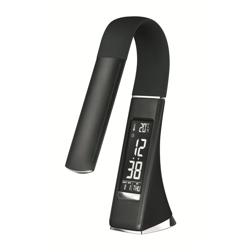 LED stolna lampa s dodirnim upravljanjem i zaslonom, s podesivom svjetlinom, LED/10W/5V, crna