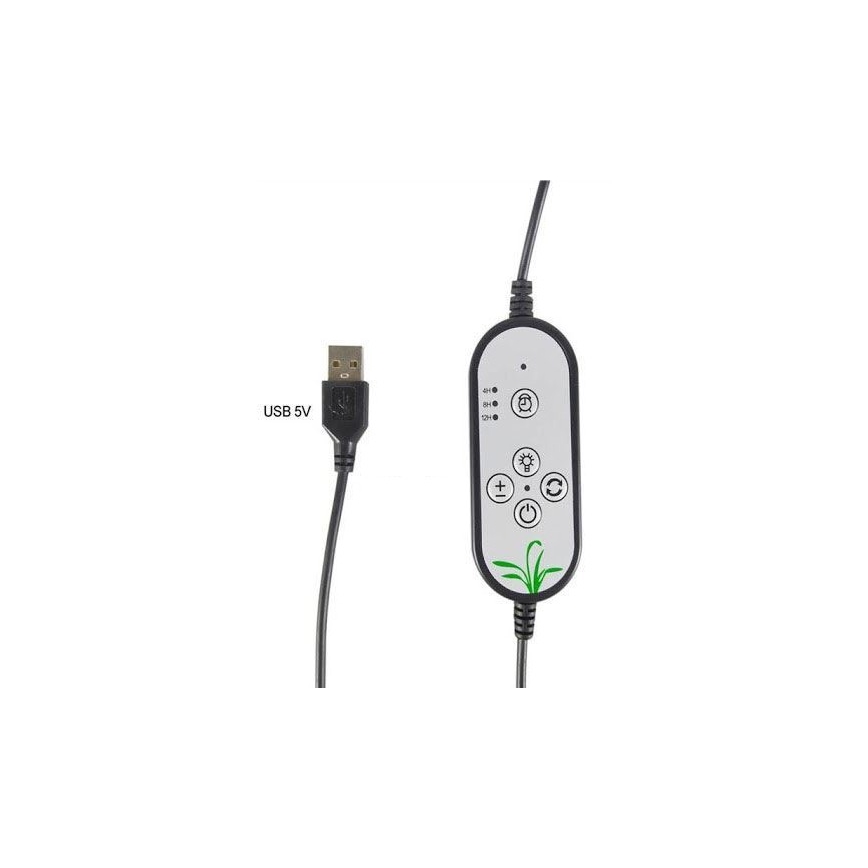 LED Prigušiva stolna lampa s kvačicom za uzgoj biljaka LED/12W/5V