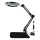 LED Prigušiva stolna lampa s povećalom LED/11W/5V 3000-6000K crna