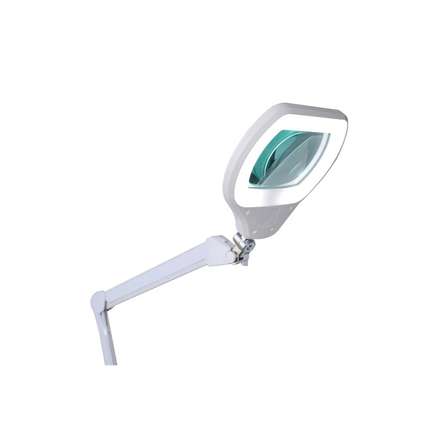 LED Prigušiva stolna lampa s povećalom LED/12W/230V bijela