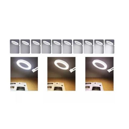 LED Prigušiva stolna lampa s povećalom LED/6W/5V 3000K/4000K/6000K bijela