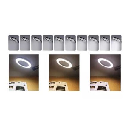LED Prigušiva stolna lampa s povećalom LED/6W/5V 3000K/4000K/6000K crna