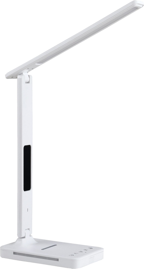 LED Prigušiva stolna lampa s QI bežičnim punjenjem, zaslonom i USB portom LED/7W/230V 3000-6000K bijela