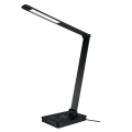 LED Prigušiva stolna lampa s upravljanjem na dodir i bežičnim punjenjem LED/9W/230V 3000-6500K crna