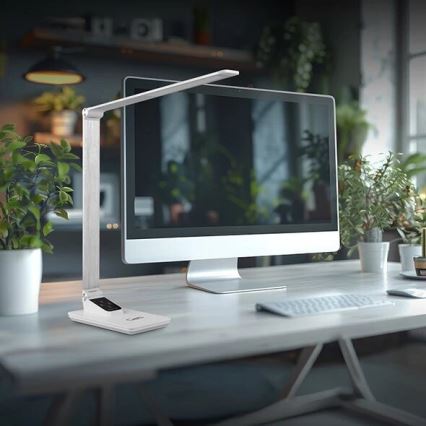 LED Prigušiva stolna lampa s USB LED/7W/230V 3000K/4000K/5500K bijela