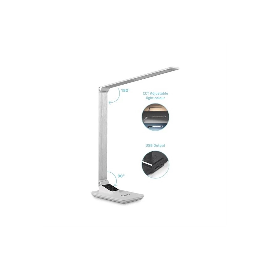 LED Prigušiva stolna lampa s USB LED/7W/230V 3000K/4000K/5500K bijela