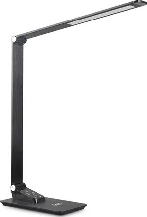 LED Prigušiva stolna lampa s USB LED/7W/230V 3000K/4000K/5500K crna