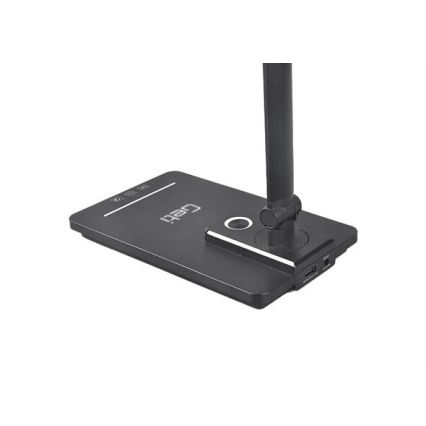 LED Prigušiva stolna lampa s USB LED/9W/230V 3000K/4000K/5500K crna
