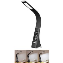 LED Prigušiva stolna lampa sa zaslonom LEATHER LED/7W/230V crna