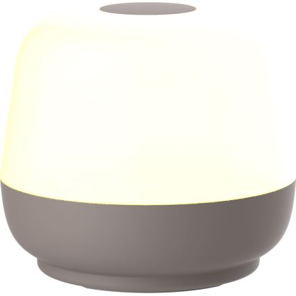 LED Prigušiva dodirna vanjska stolna lampa SAMBA LED/1,2W/5V USB 1200 mAh IP44 siva