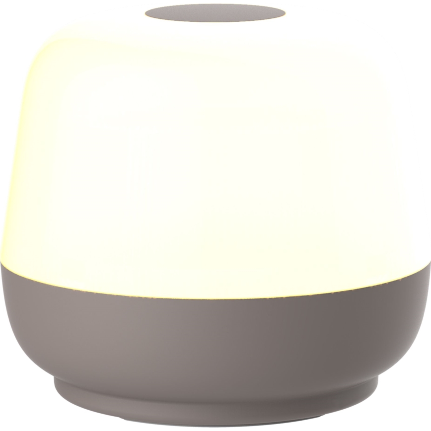 LED Prigušiva dodirna vanjska stolna lampa SAMBA LED/1,2W/5V USB 1200 mAh IP44 siva