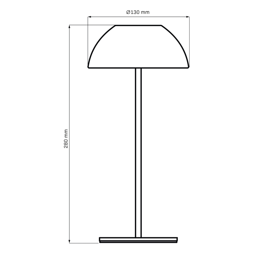 LED Prigušiva dodirna vanjska stolna lampa TANZANIA LED/1,8W/5V USB 1800 mAh IP44 crna