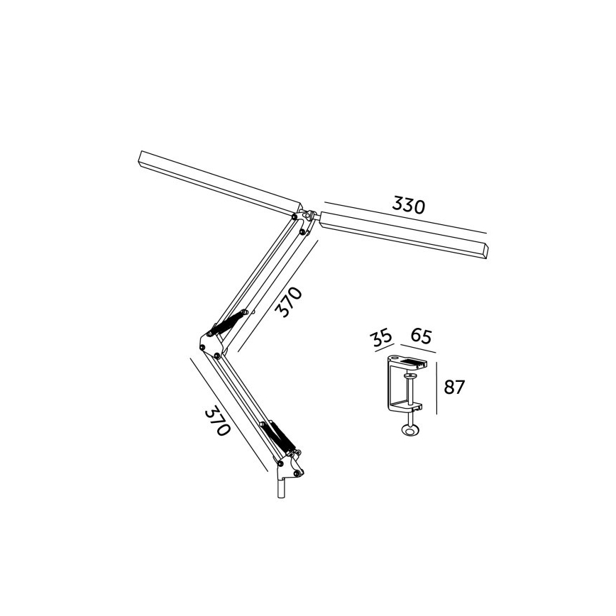 LED Prigušiva stolna lampa TENUIX DUO 2xLED/14W/230V 3000-6000K bijela
