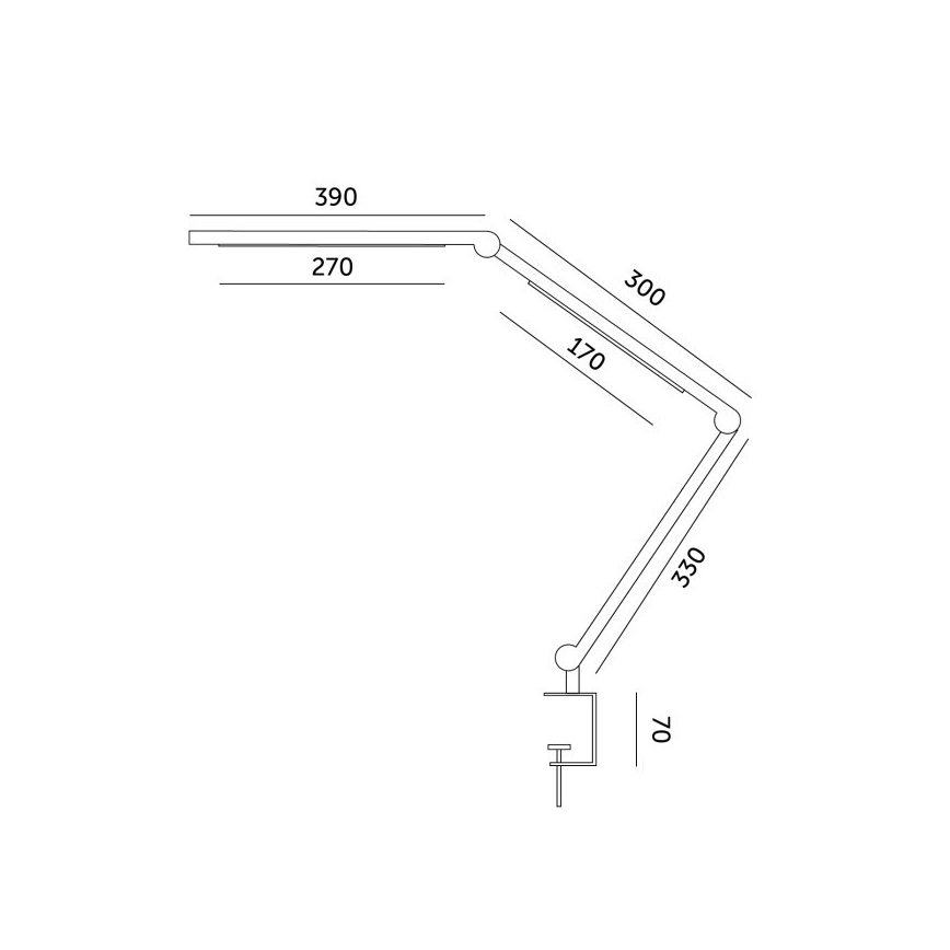 LED Prigušiva stolna lampa TENUIX FOLD LED/20W/230V 3000-6500K crna