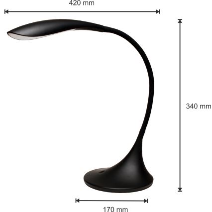 LED Prigušiva stolna lampa VELA LED/6,5W/230V crna