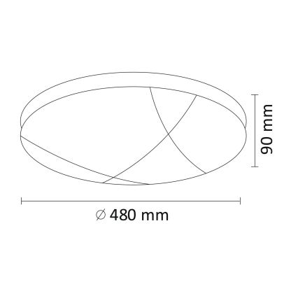 LED Prigušiva stropna svjetiljka ATLAS LED/72W/230V 3000-6500K + daljinski upravljač