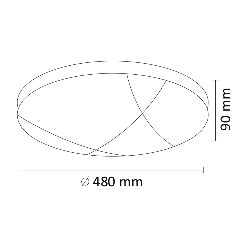 LED Prigušiva stropna svjetiljka ATLAS LED/72W/230V 3000-6500K + daljinski upravljač