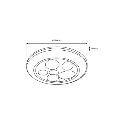 LED Prigušiva stropna svjetiljka BUBBLES LED/30W/230V 3000-6000K + daljinski upravljač