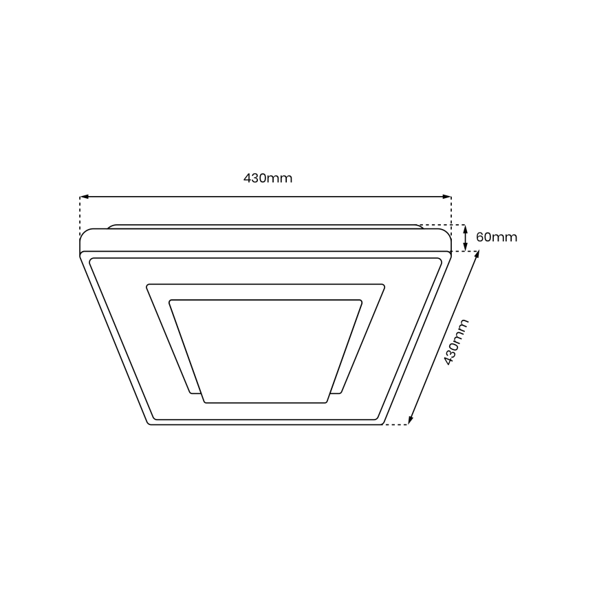LED Prigušiva stropna svjetiljka CAMERON LED/38W/230V 3000-6000K + daljinski upravljač