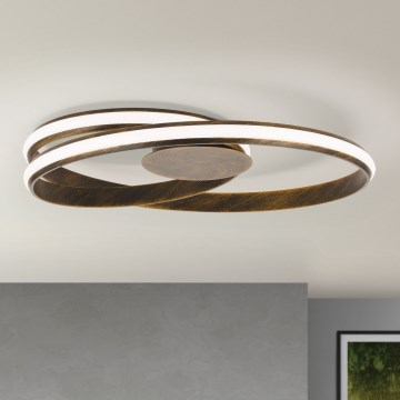 LED Prigušiva stropna svjetiljka CIRCUS LED/30W/230V smeđa/patina
