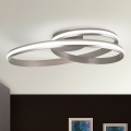 LED Prigušiva stropna svjetiljka CIRCUS LED/30W/230V srebrna
