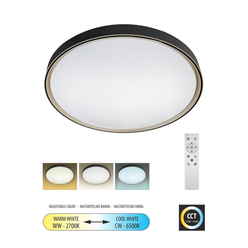 LED Prigušiva stropna svjetiljka EBRO LED/36W/230V 2700-6500K pr. 50 cm + daljinski upravljač