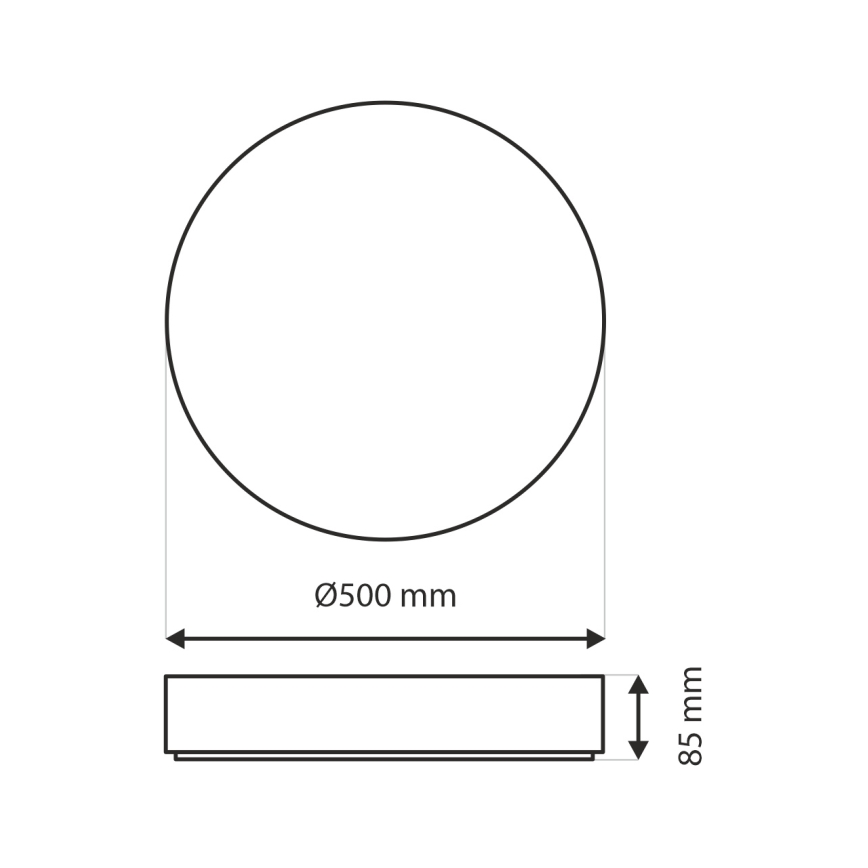 LED Prigušiva stropna svjetiljka EBRO LED/36W/230V 2700-6500K pr. 50 cm + daljinski upravljač