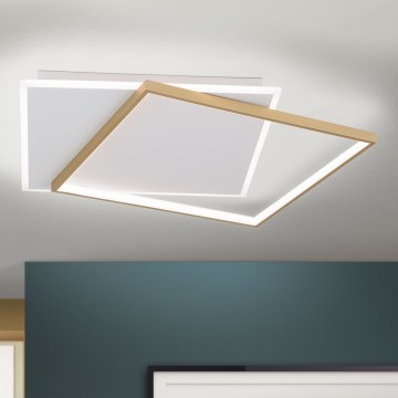 LED Prigušiva stropna svjetiljka EMANUEL LED/50W/230V bijela/zlatna