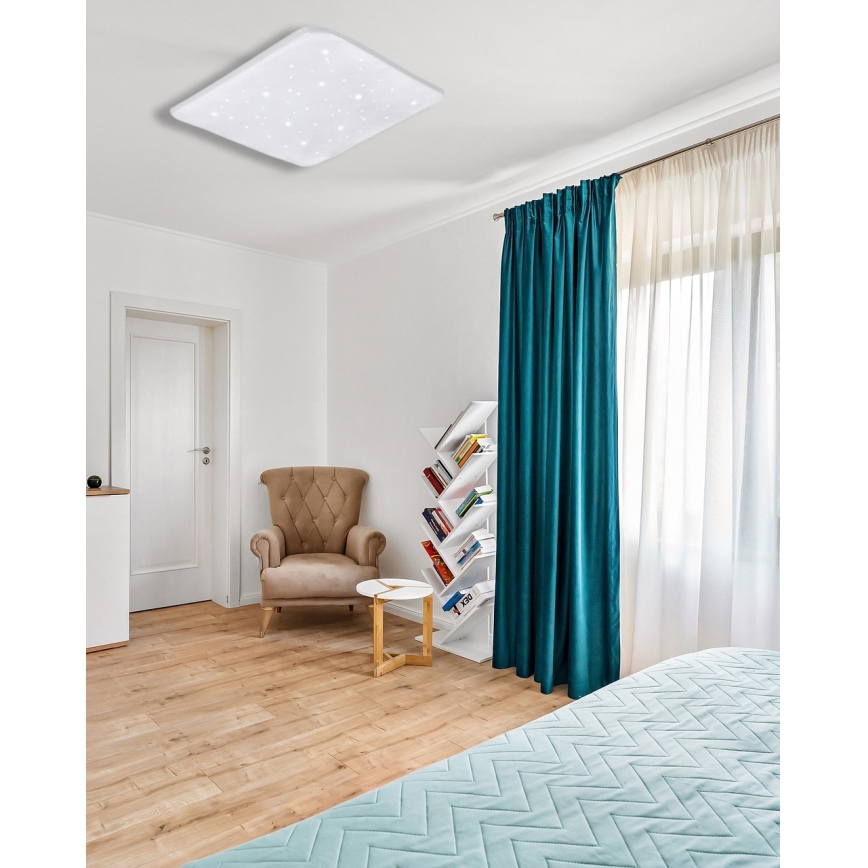 LED Prigušiva stropna svjetiljka FLORA LED/60W/230V 2700-6500K 53x53 cm +daljinski upravljač