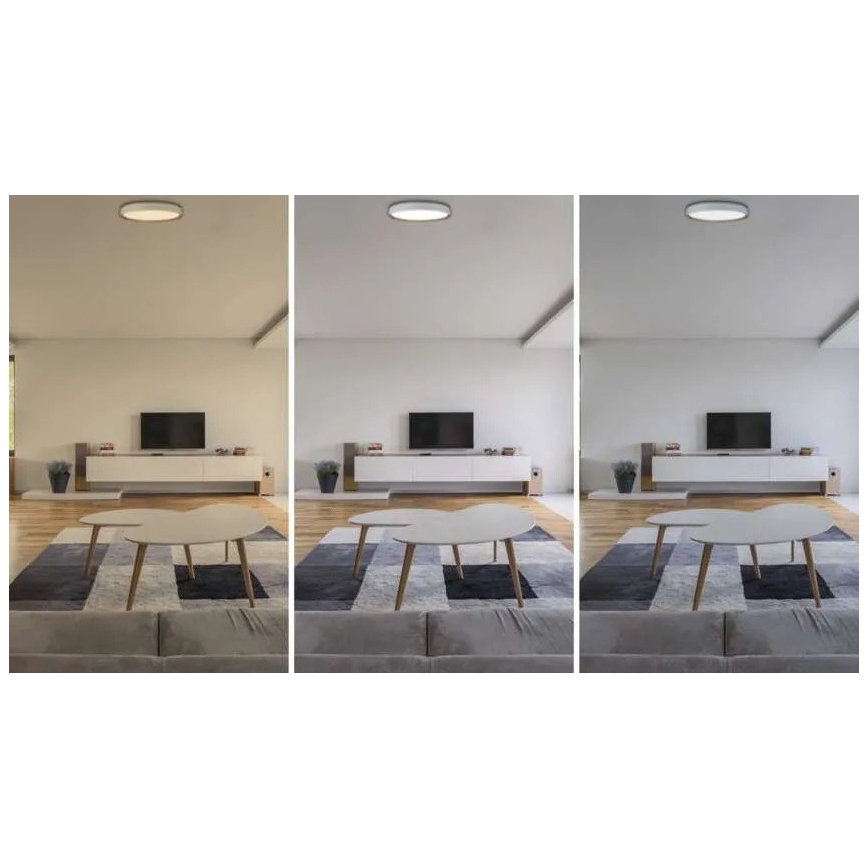 LED Prigušivo stropno svjetlo ILVI LED/30W/230V 2700-6500K promjer 40 cm bijela/bež + daljinski upravljač