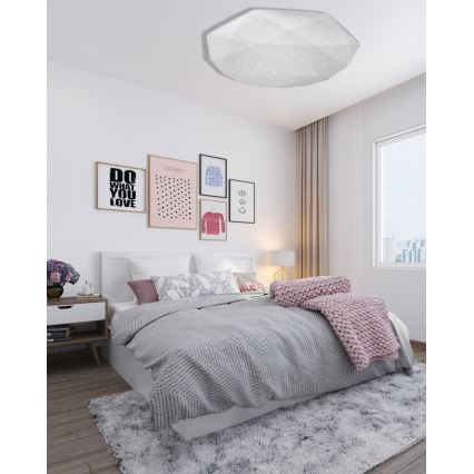 LED Prigušiva stropna svjetiljka INDUS LED/60W/230V 2700-6500K pr. 58 cm + daljinski upravljač