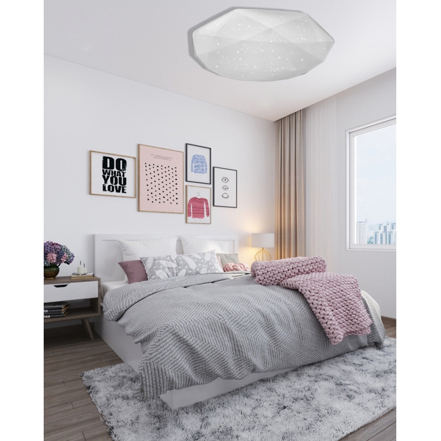 LED Prigušiva stropna svjetiljka INDUS LED/60W/230V 2700-6500K pr. 58 cm + daljinski upravljač