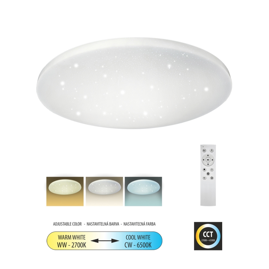 LED Prigušiva stropna svjetiljka IPOLY LED/60W/230V 2700-6500K pr. 58 cm + daljinski upravljač