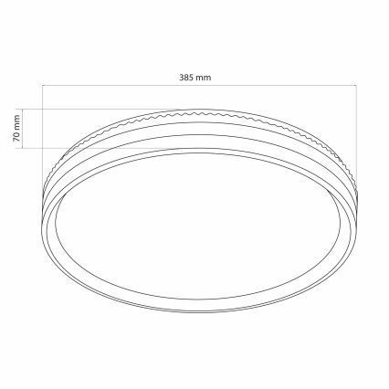 LED Prigušiva stropna svjetiljka za kupaonicu JADWIGA LED/42W/230V pr. 38,5 cm 3000-6000K IP44 + daljinski upravljač