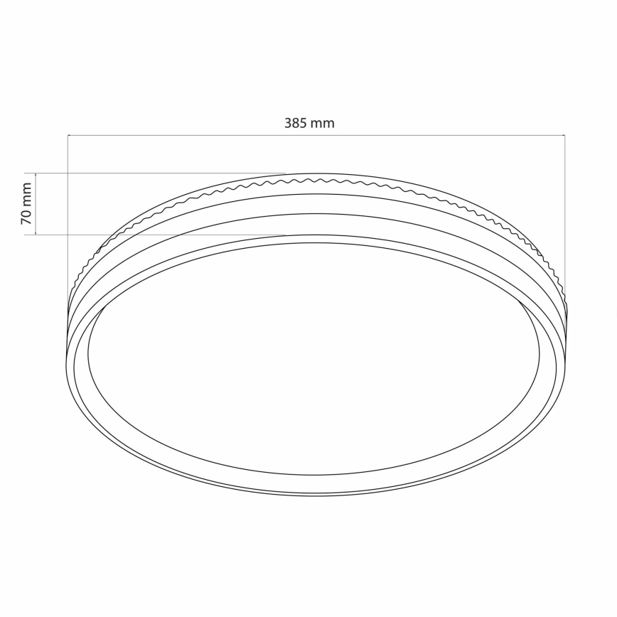 LED Prigušiva stropna svjetiljka za kupaonicu JADWIGA LED/42W/230V pr. 38,5 cm 3000-6000K IP44 + daljinski upravljač