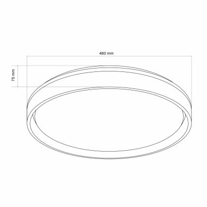 LED Prigušiva stropna svjetiljka za kupaonicu JADWIGA LED/72W/230V pr. 48 cm 3000-6000K IP44 + daljinski upravljač