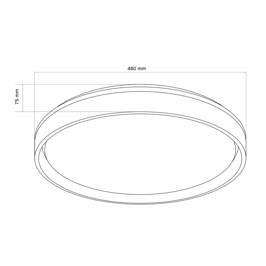 LED Prigušiva stropna svjetiljka za kupaonicu JADWIGA LED/72W/230V pr. 48 cm 3000-6000K IP44 + daljinski upravljač