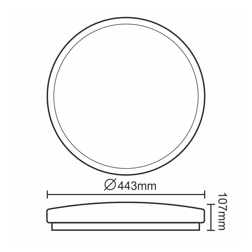 LED Prigušiva stropna svjetiljka LC8 LED/50W/230V + daljinski upravljač