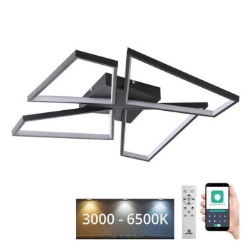 LED Prigušiva stropna svjetiljka LED/115W/230V 3000-6500K crna + daljinski upravljač