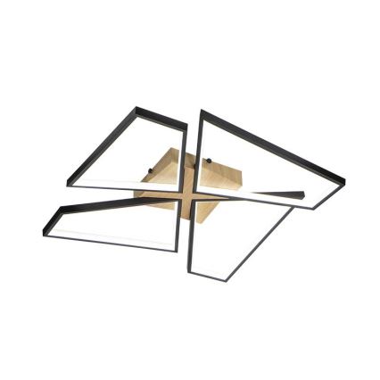 LED Prigušiva stropna svjetiljka LED/115W/230V 3000-6500K smeđa/crna + daljinski upravljač