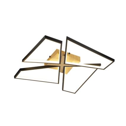 LED Prigušiva stropna svjetiljka LED/115W/230V 3000-6500K smeđa/crna + daljinski upravljač