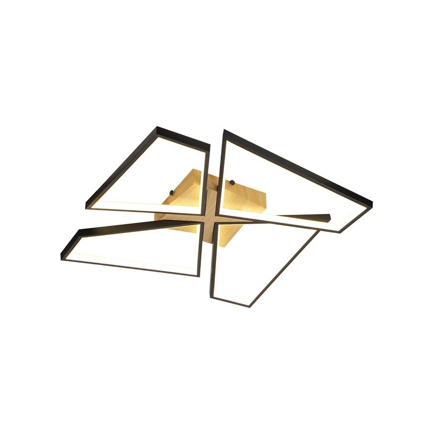 LED Prigušiva stropna svjetiljka LED/115W/230V 3000-6500K smeđa/crna + daljinski upravljač
